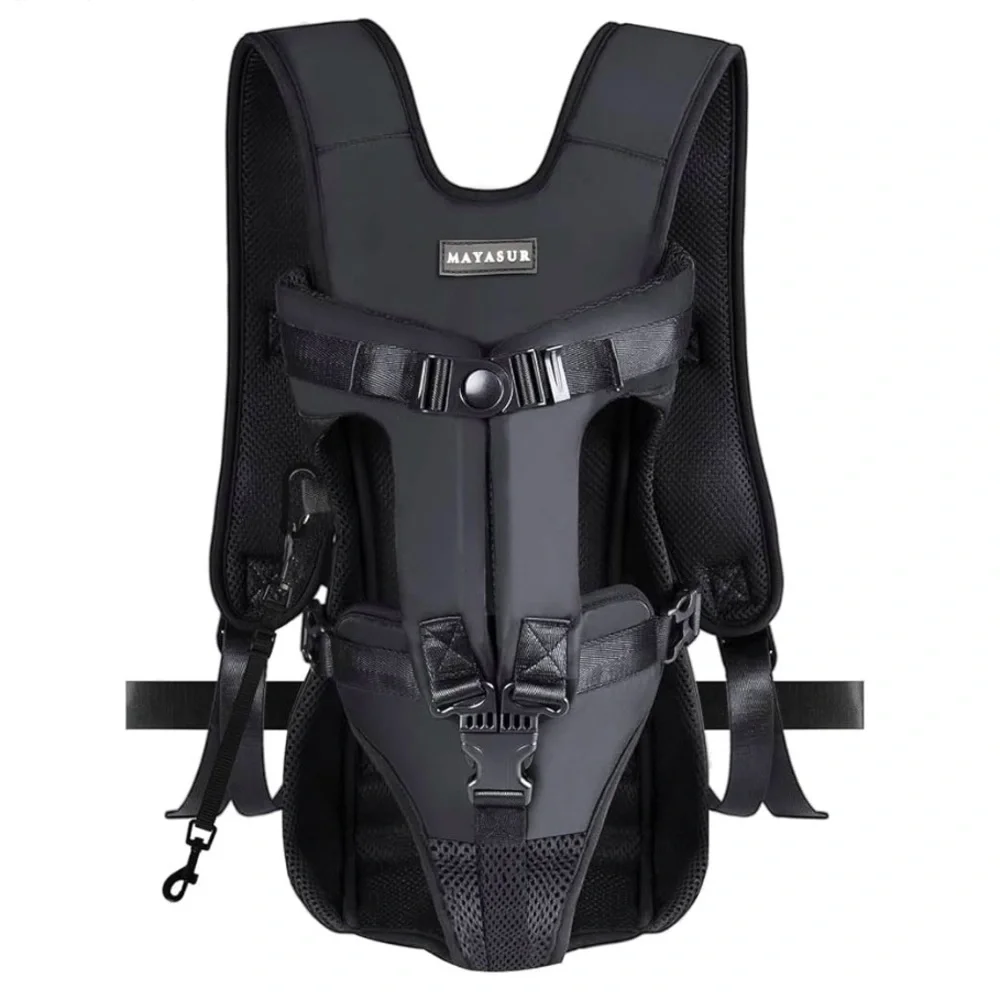 Maya Black Dog Carrier with Padded Straps and Ventilation brand new